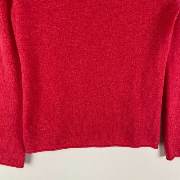 J. Crew 100% Cashmere Sweater Medium Pink Pullover Long Sleeve Knit - Picture 3 of 9